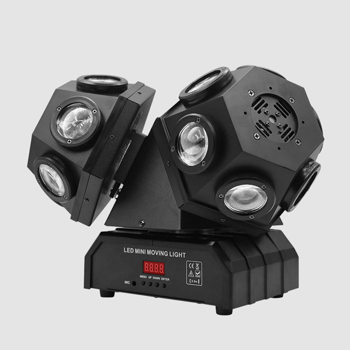 Three Head Rotating Moving Head Light 18*10W KTV Dance Hall Bar Stage Disco 3 Arm Rolling Stroboscopic Laser Lights