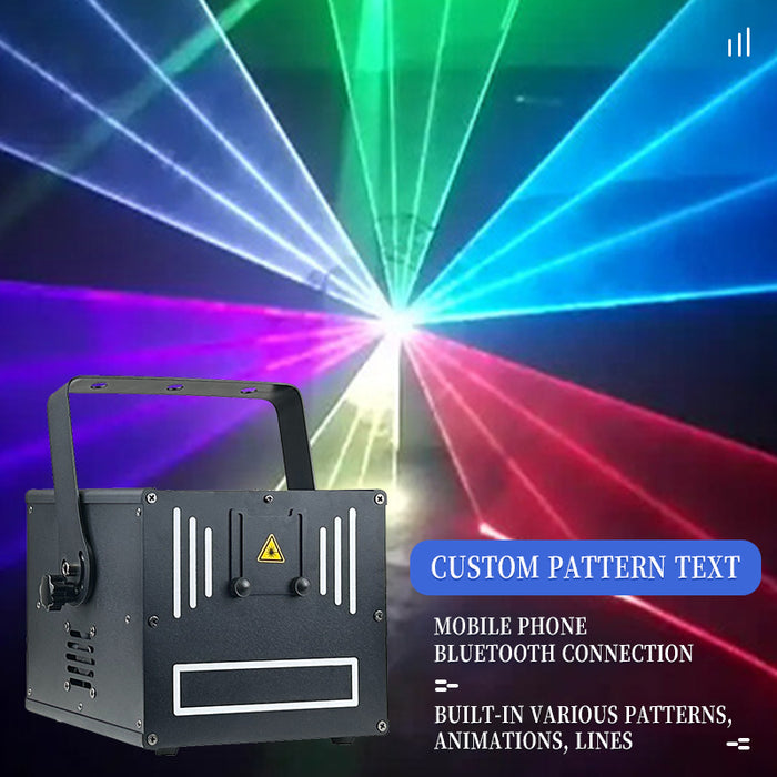 MIKOY RGB 6w laser light bluetooth app control ILDA home party DMX wedding projector DJ nightclub disco Christmas stage light