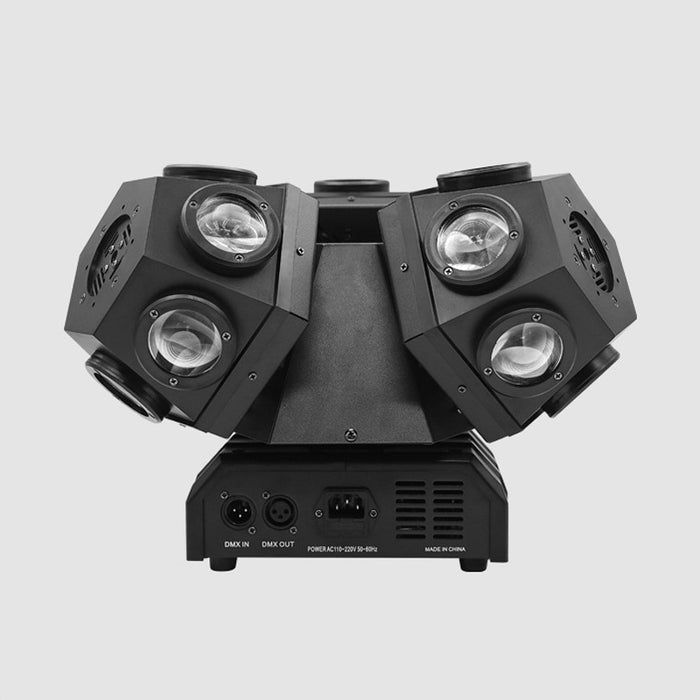 Three Head Rotating Moving Head Light 18*10W KTV Dance Hall Bar Stage Disco 3 Arm Rolling Stroboscopic Laser Lights