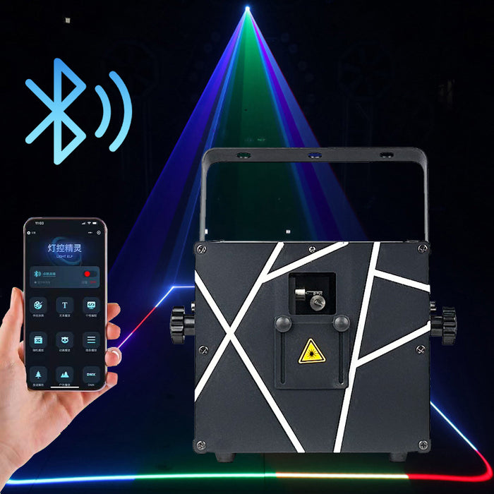 3W 4W 5W laser RGB 3D animation projector app-controlled Bluetooth DMX DJ party disco dance wedding performance stage lighting