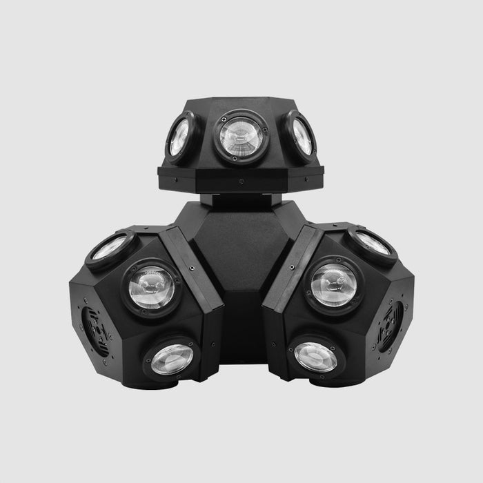 Three Head Rotating Moving Head Light 18*10W KTV Dance Hall Bar Stage Disco 3 Arm Rolling Stroboscopic Laser Lights