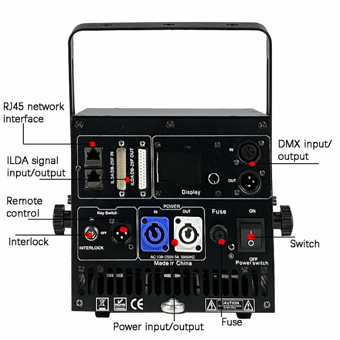 6w 8w laser light ILDA 3D animation laser scanner RGB beam stage projector DMX disco bar performance party party stage light