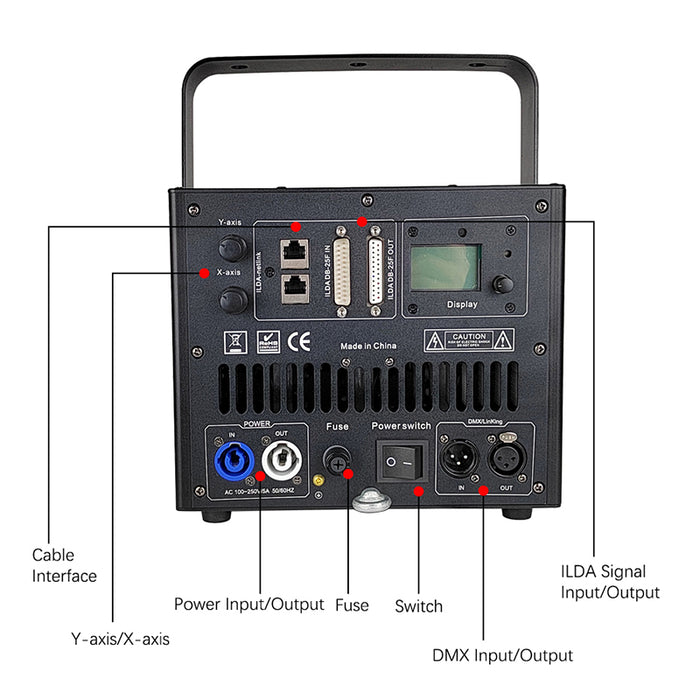 8W10W 15W RGB Laser Light ILDA DMX Animation Beam Scanner Stage Laser Projector Dj Disco Party Christmas Stage Effect Lights