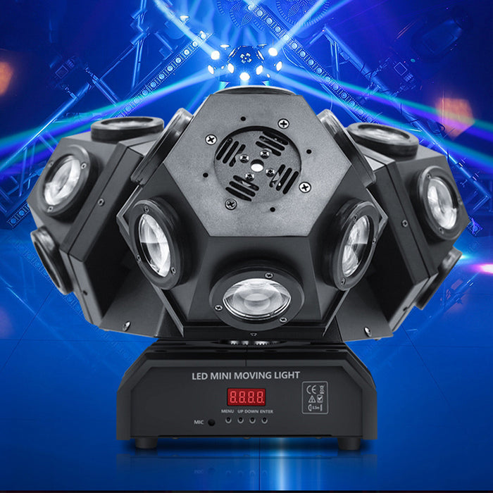 Three Head Rotating Moving Head Light 18*10W KTV Dance Hall Bar Stage Disco 3 Arm Rolling Stroboscopic Laser Lights