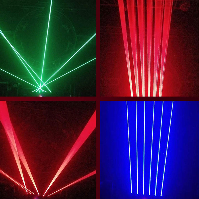 Six-eye full-color laser RGB moving head laser light line scanner