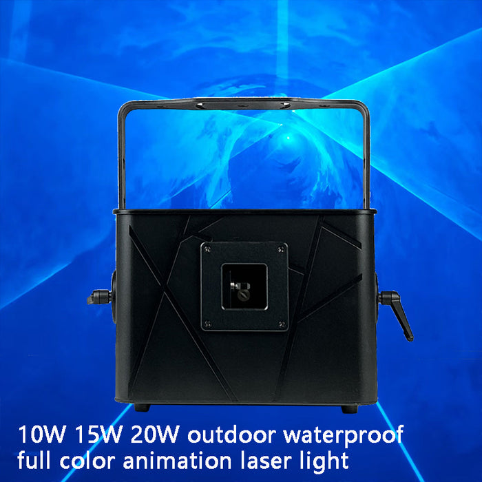 Outdoor laser light waterproof 10w 15w 20w 3D animation beam scanner RGB ILDA laser projector DMX Christmas stage light